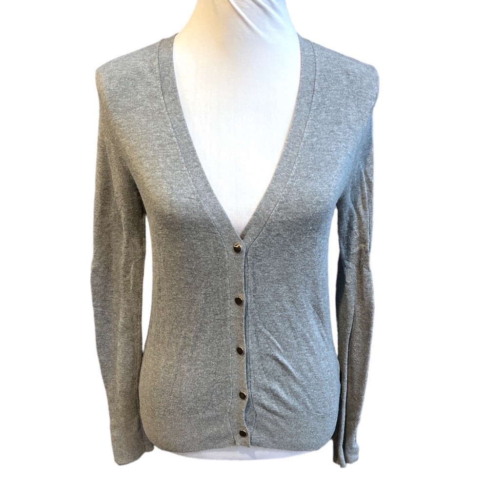 Zara Cardigan Sweater Gray Size Small